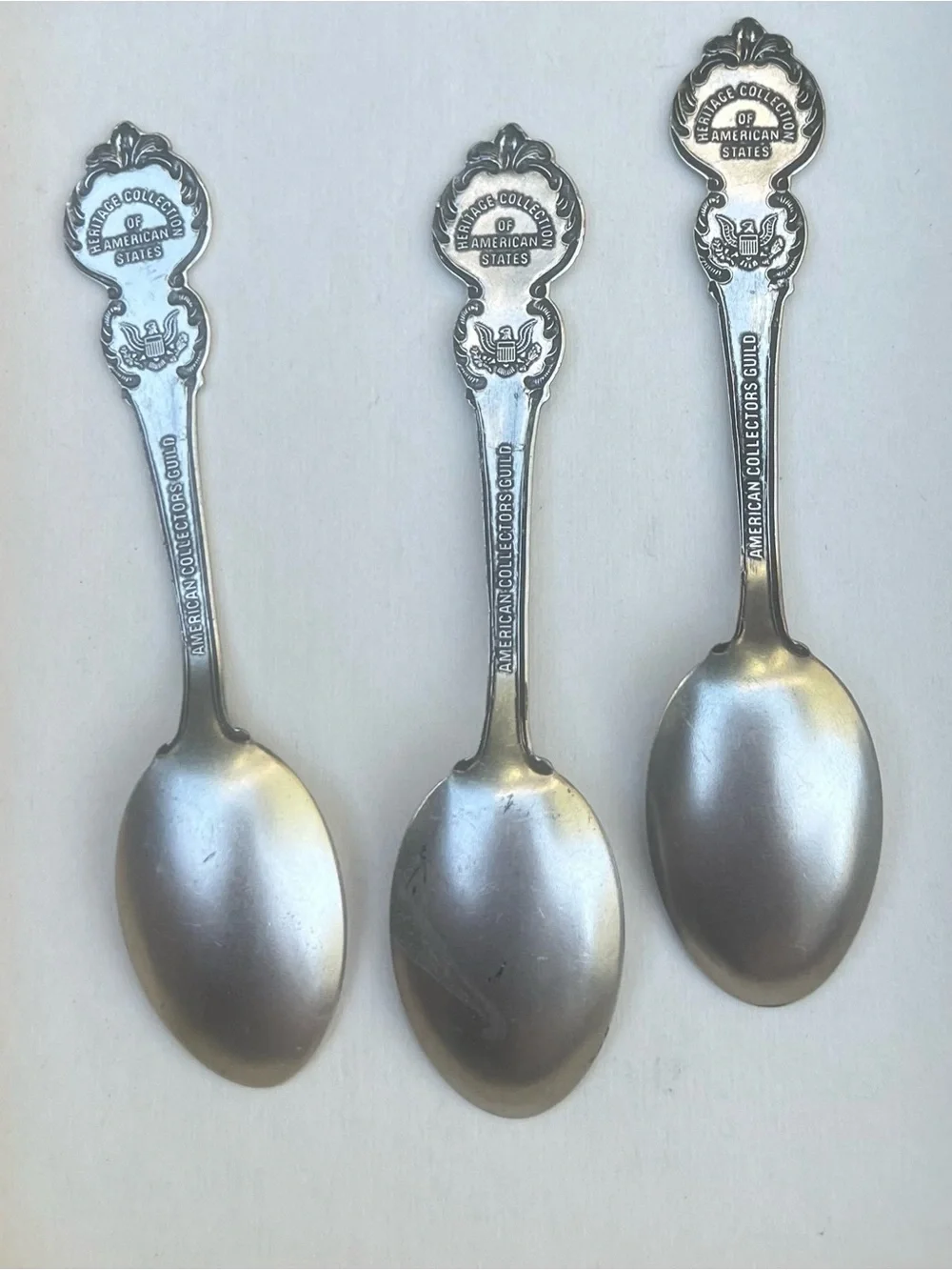 Vintage Souvenir Spoon Lot of 3 Delaware New York & Washington DC US Collectible
